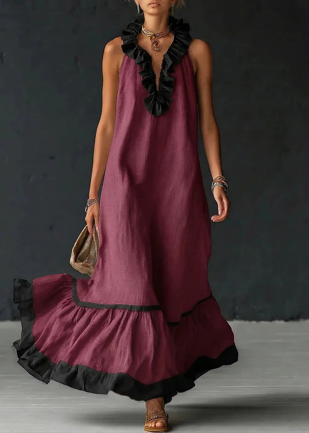 Robe chic en coton léger et fluide