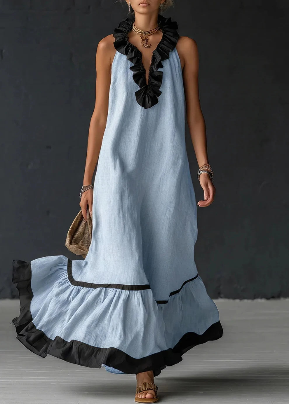 Robe chic en coton léger et fluide