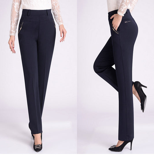 Pantalon Taille Haute Stretch